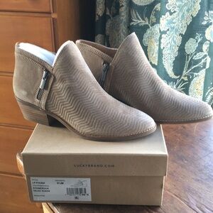 Lucky Brand Brown Leather Ankle Boots
